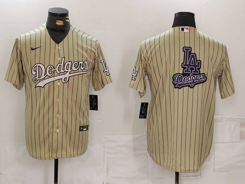 Men Los Angeles Dodgers Blank Cream Stripe Game 2024 Nike MLB Jersey style 7->los angeles dodgers->MLB Jersey
